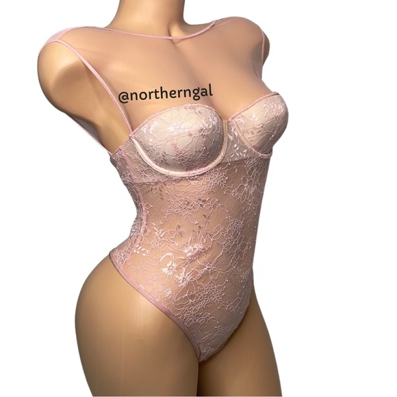 Victoria’s Secret Floral Lace And Mesh Bodysuit - Picture 8 of 17